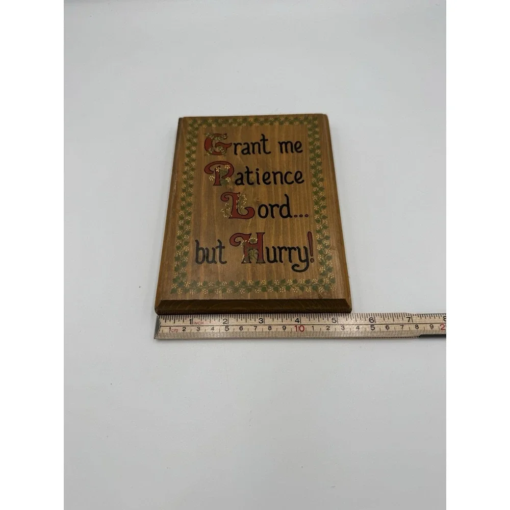 Vintage Wooden Plaque 1973 C.H. Maher‎